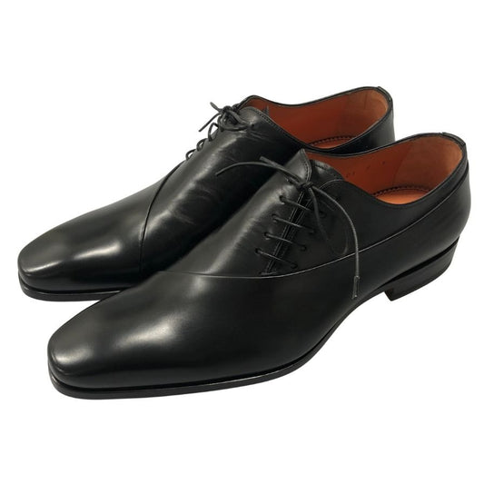 サントーニ レザーシューズ 16407 サイドレース レザー サイズ6.5 ブラック メンズ Santoni 約25.5cm【AFD15】