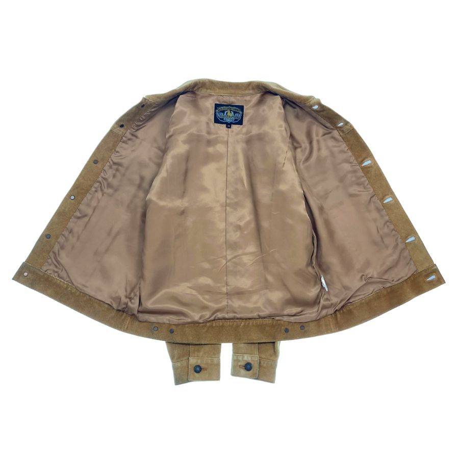 美品◇ダブルヘリックス スエードジャケット メンズ ベージュ サイズ38