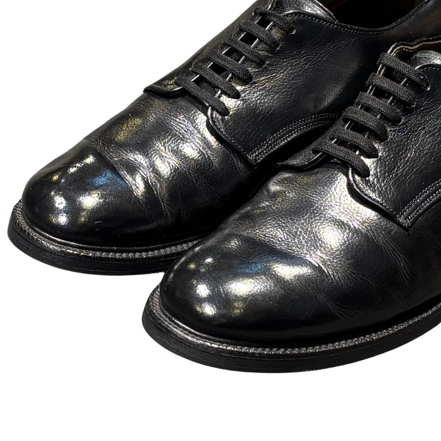 VIBERG プレーントゥシューズ サイズ7 ネイビーオイルドカーフ VIBERG プレーントゥシューズ サイズ7 ネイビーオイルドカーフ