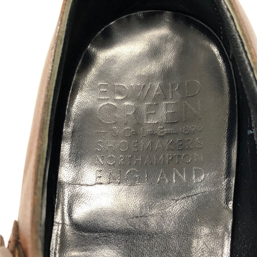 エドワード グリーン ラスト 888 ダブルモンク メンズ サイズ 6ハーフ ブラウン Edward Green ビジネスシューズ 約25.0cm【LA】【中古】