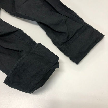 美品◆シンヤ オフィシャル リネンシャツ ブラック メンズ サイズ3 SHINYA OFFICIAL 【AFB2】