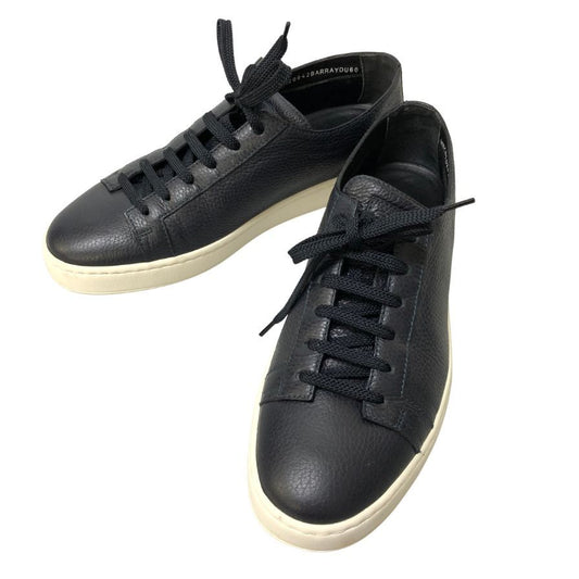 サントーニ レザースニーカー グレインレザー メンズ ネイビー サイズUK8 Santoni 約27.0cm【AFC5】