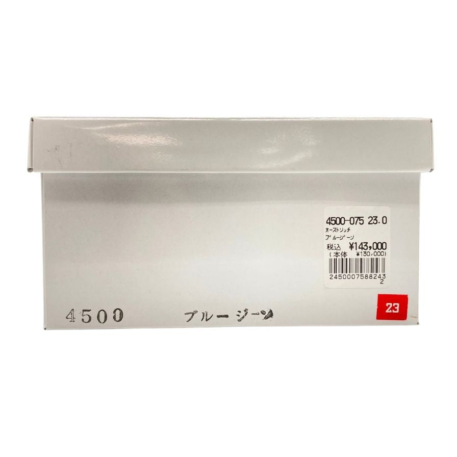 新宿屋 レザーサンダル オーストリッチ 4500-075 23.0cm レディース ブルー shinjukuya 約23.0cm【7-7】