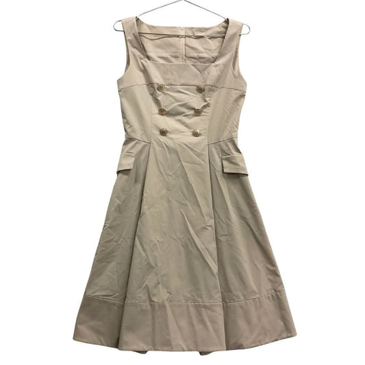 美品◆フォクシー ニューヨーク ノースリーブ 膝丈ワンピース アイボリー 40サイズ 28694-NAOFF409P FOXEY NEWYORK 【AFB24】