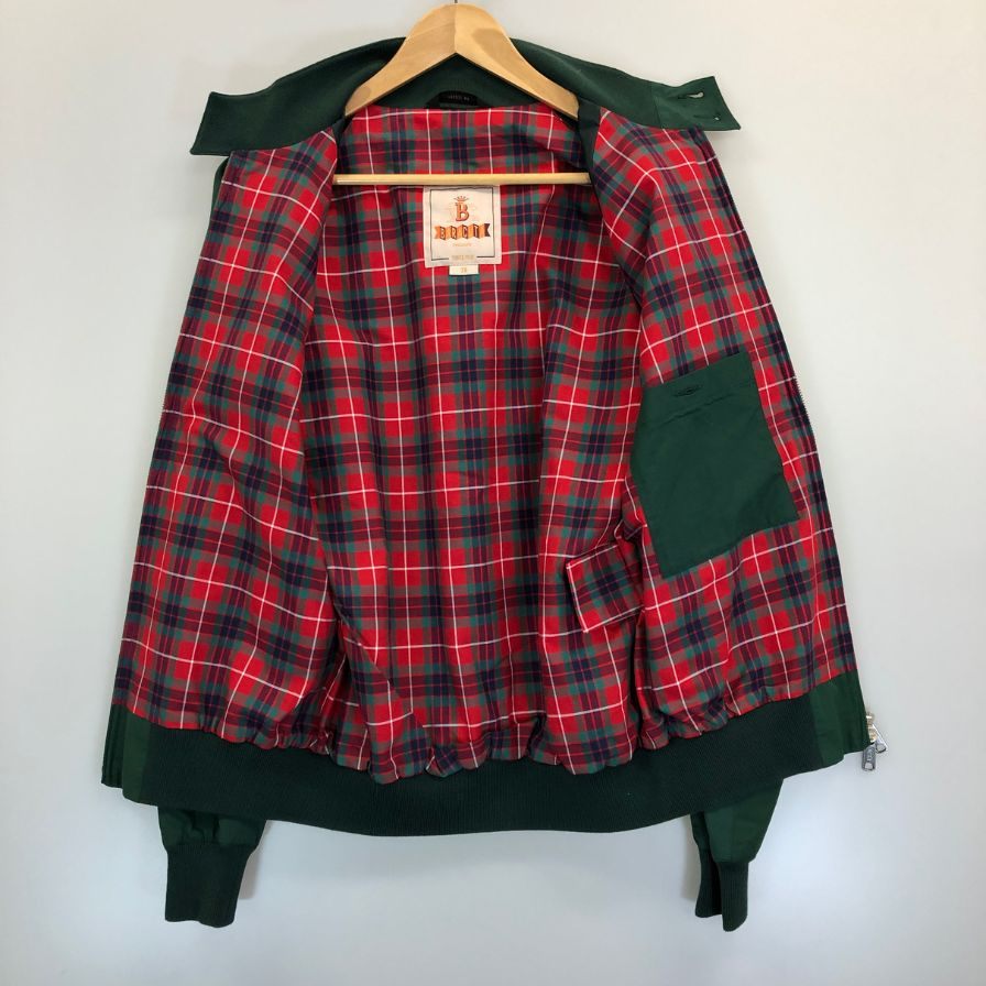 美品◆バラクータ G4 ハリントンジャケット グリーン メンズ サイズ38 BARACUTA 【AFA8】