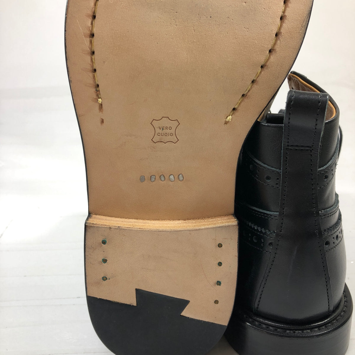 エンダースキーマ レザーブーツ 冗談一 ウイングチップ ブラック サイズ5 メンズ Hender Scheme 約26.5cm【AFD14】