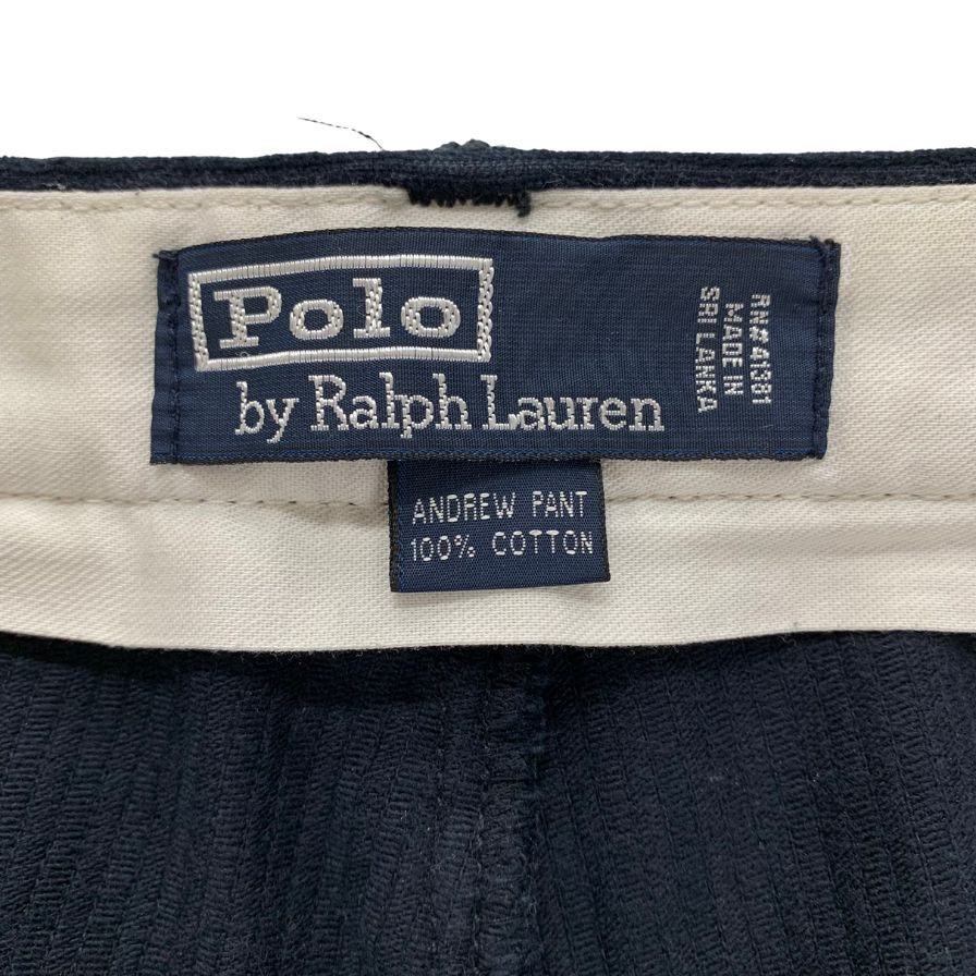 中古◆ポロ ラルフローレン コーデュロイパンツ 90年代 オールド コットン メンズ ネイビー Polo Ralph Lauren OLD 【AFB15】