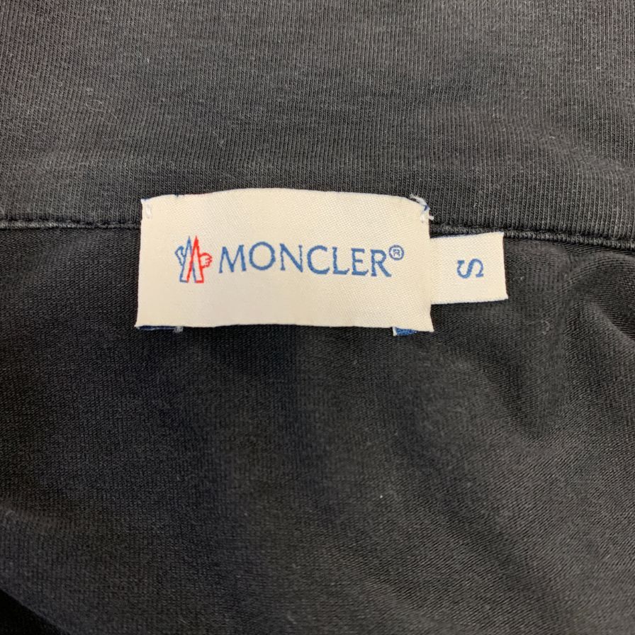美品◆モンクレール ポロシャツ P383NCT コットン ブラック レディース サイズS MONCLER 【AFB4】