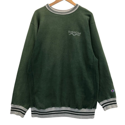 中古◆チャンピオン リバースウィーブ スウェット WHITWORTH COLLEGE グリーン メンズ サイズXXL Champion REVERSE WEAVE 【AFB18】