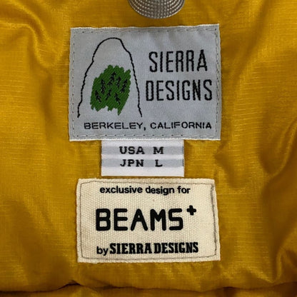 極美品◆シエラデザインズ ビームスプラス別注 ダウンベスト イエロー メンズ サイズL sierra designs×BEAMS＋ 【AFA9】