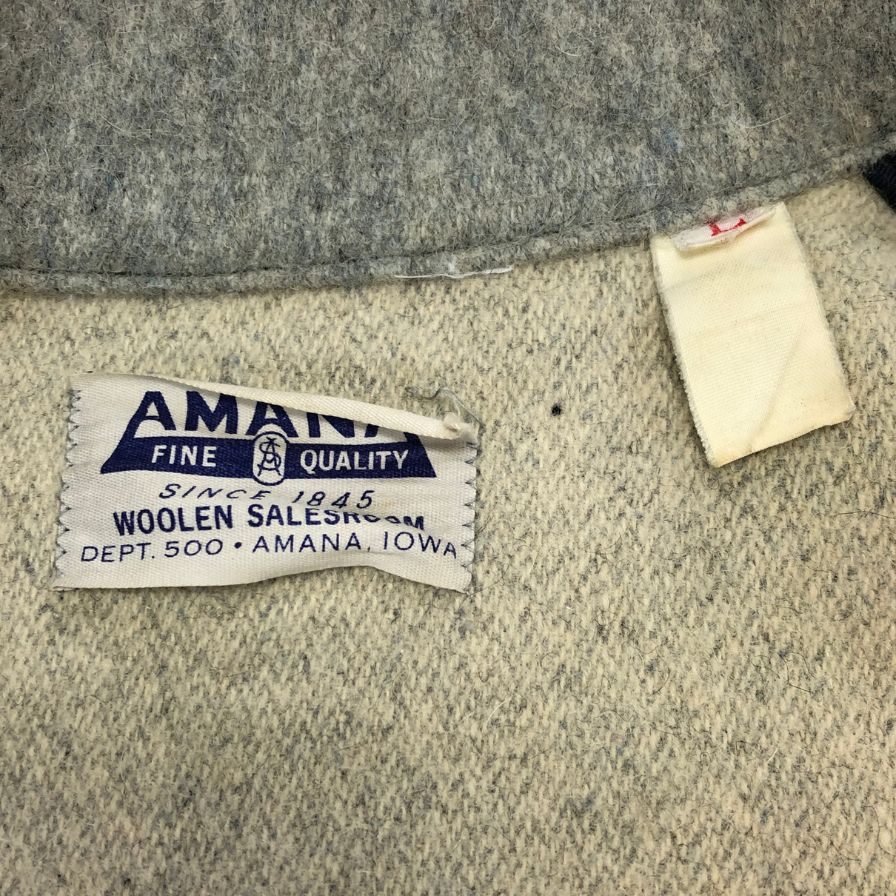 美品◆アマナ ウール ジャケット 60年代想定 グレー メンズ サイズL AMANA 【AFA17】