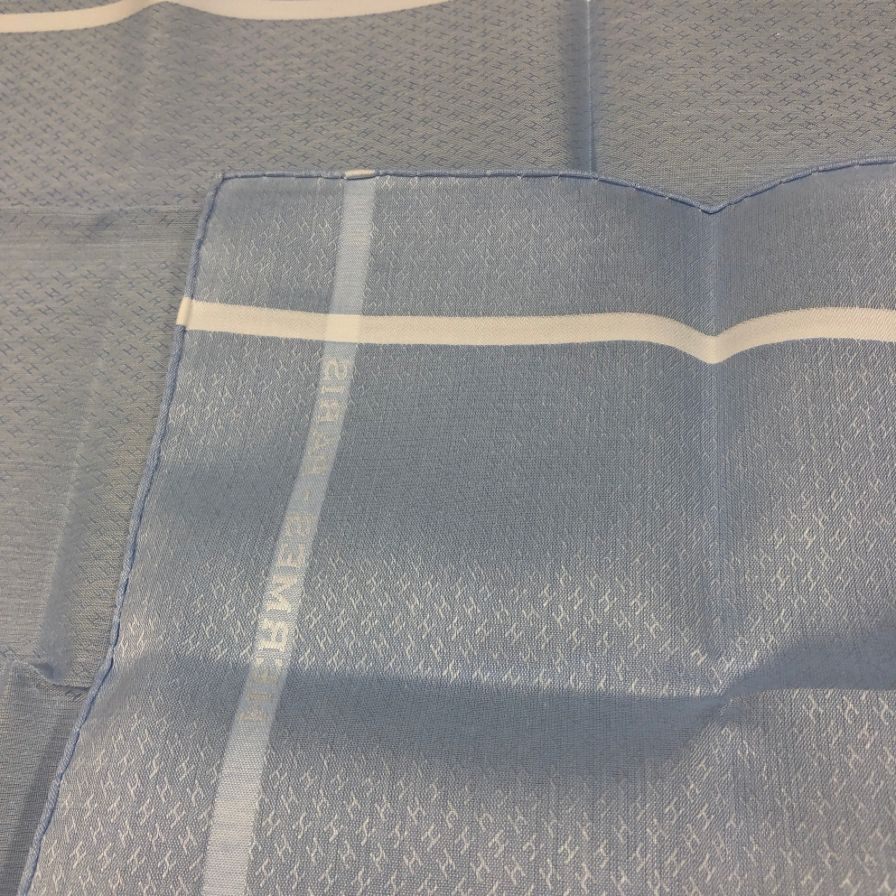 エルメス ハンカチ コットン100% ブルー系 レディース HERMES【AFI16】【中古】