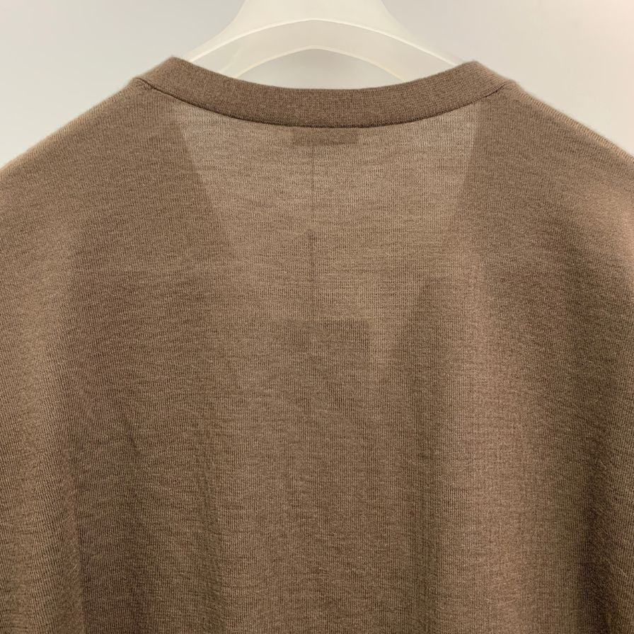 未使用◆キャッシュ＆バルバ カーディガン ウーステッドカシミヤ 150 ブラウン メンズ サイズ2 IMWSW002 Cash&Barba 【AFB27】