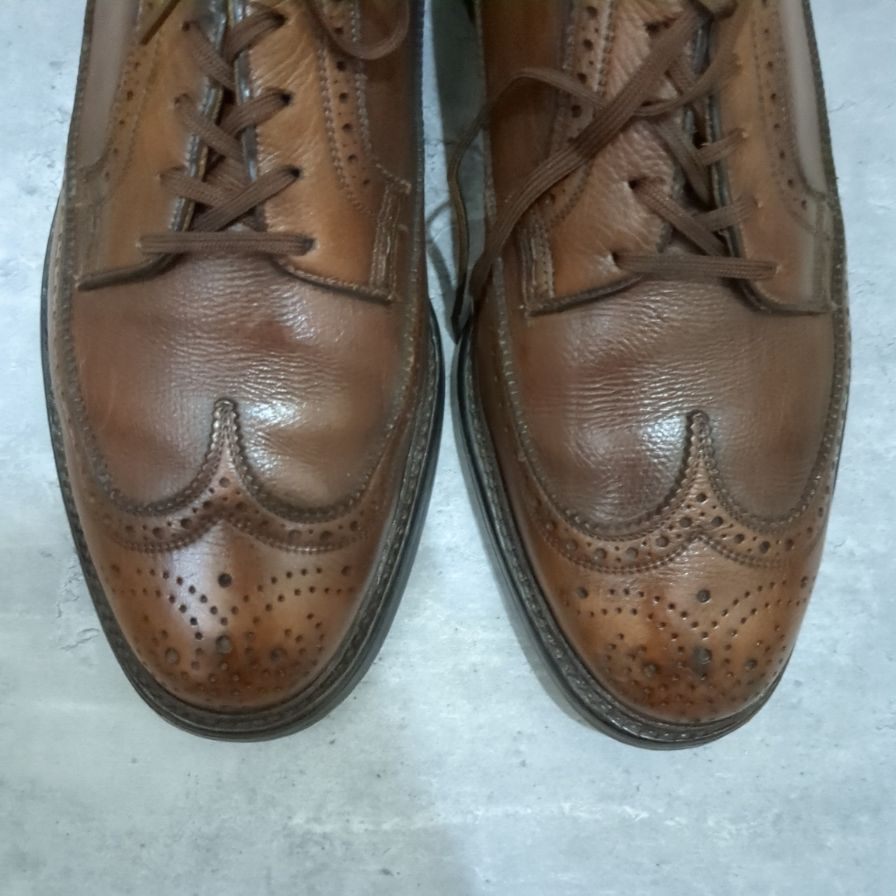 フローシャイム レザーシューズ インペリアル ケンムーア ウイングチップ グレインレザー ブラウン メンズ サイズUS9.5D FLORSHEIM ビジネスシューズ 約27.5cm【LA】【中古】