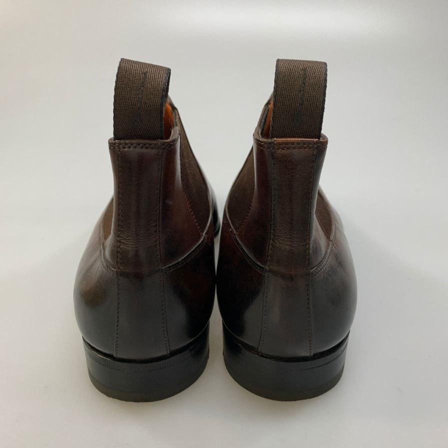 サントーニ サイドゴア ブーツ レザー メンズ ブラウン サイズ6 SANTONI 約25.0cm【AFC42】