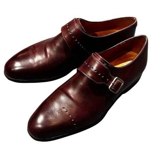 ベルルッティ レザーシューズ シングルモンク バーガンディ サイズUK7 メンズ BERLUTI ビジネスシューズ 約26.0cm【LA】【中古】