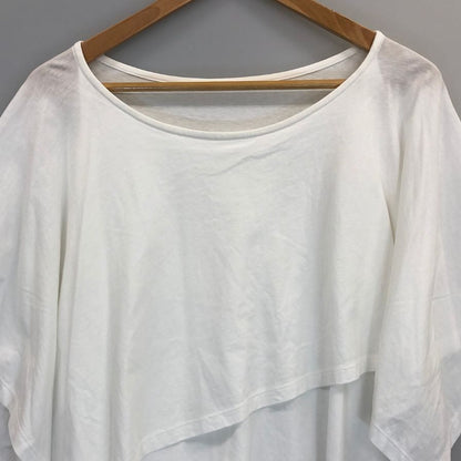 極美品◆イッセイミヤケ レイヤードTシャツ ホワイト サイズ2 レディース IM12JK721 ISSEY MIYAKE 【AFB45】