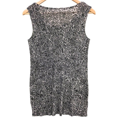 極美品◆プリーツプリーツ イッセイミヤケ ノースリーブワンピース 総柄 サイズ3 レディース PP91-FK342 PLEATS PLEASE ISSEY MIYAKE 【AFB39】