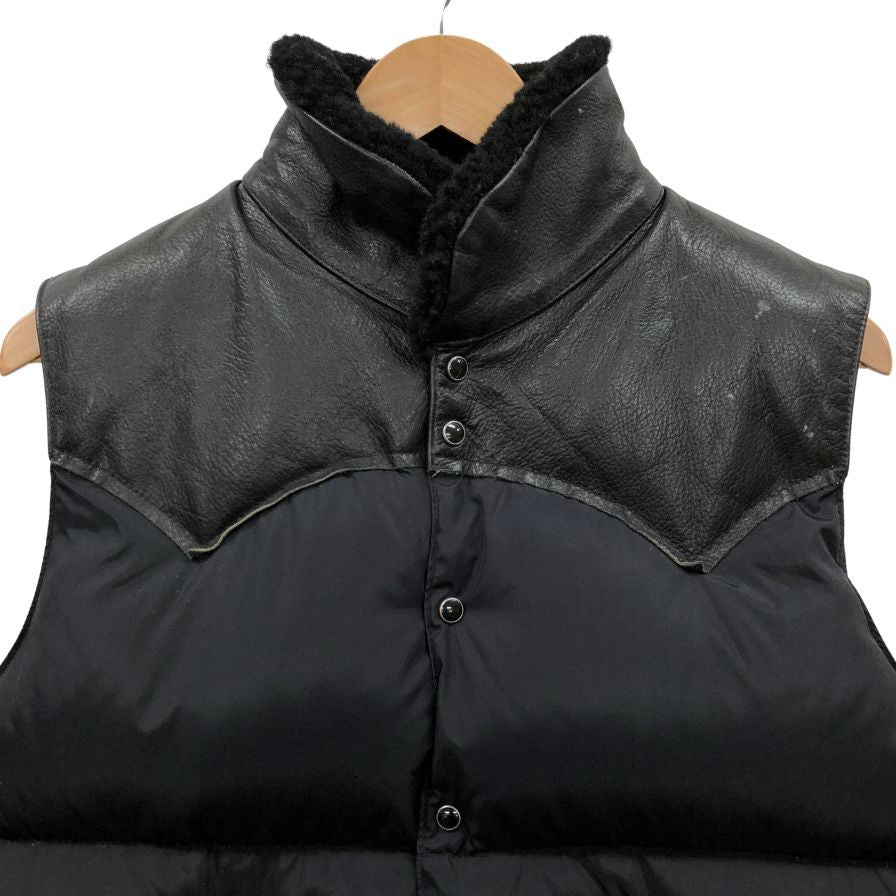美品◆ロッキーマウンテン フェザーベッド ビームス別注 ダウンベスト CHRISTY VEST ブラック メンズ サイズ40 Rocky Mountain FeatherBed BEAMS 【AFA7】