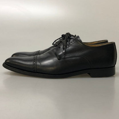 トレーディングポスト レザーシューズ パンチドキャップトゥ ダービー ブラック カーフ サイズ39 メンズ Trading Post 約24.5cm【AFC42】