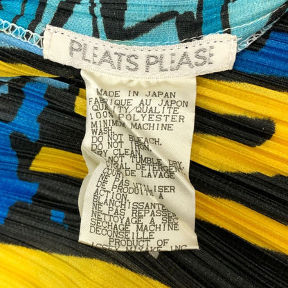 美品◆プリーツプリーズ イッセイミヤケ 長袖シャツ コミック柄 レディース サイズ3 PP91-JK043 PLEATS PLEASE ISSEY MIYAKE 【AFB39】