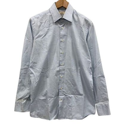美品◆ハケット メイフェア シャツ J-FIT コットン サイズL メンズ ブルー HACKETT MAYFAIR 【AFB39】