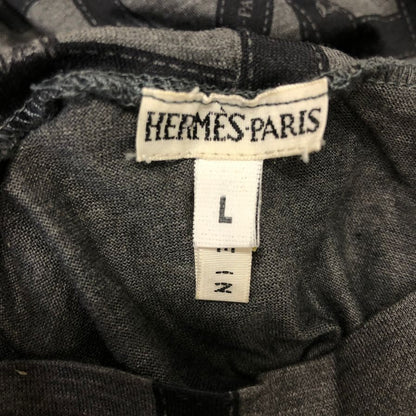 美品◆エルメス マルジェラ期 長袖Tシャツ ハイネック ボルデュック グレー レディース サイズL HERMES 【AFB41】