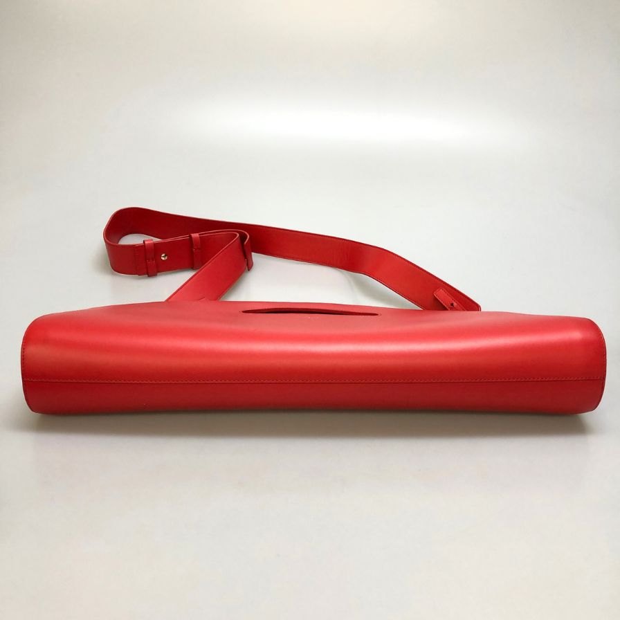 ジョルジオ アルマーニ レザー ショルダーバッグ  レッド GIORGIO ARMANI【AFE12】