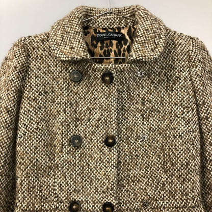 中古◆ドルチェ＆ガッパーナ ウール ツィードコート レディース ベージュ系 サイズ38 DOLCE&GABBANA 【AFA13】