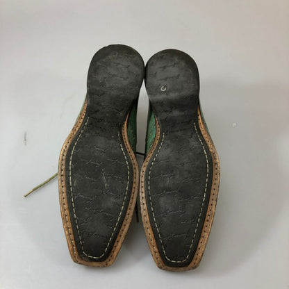 フランチェスコベニーニョ レザーシューズ メンズ サイズUK7 エメラルドグリーン FRANCESCO BENIGNO 約26.0cm【AFC34】