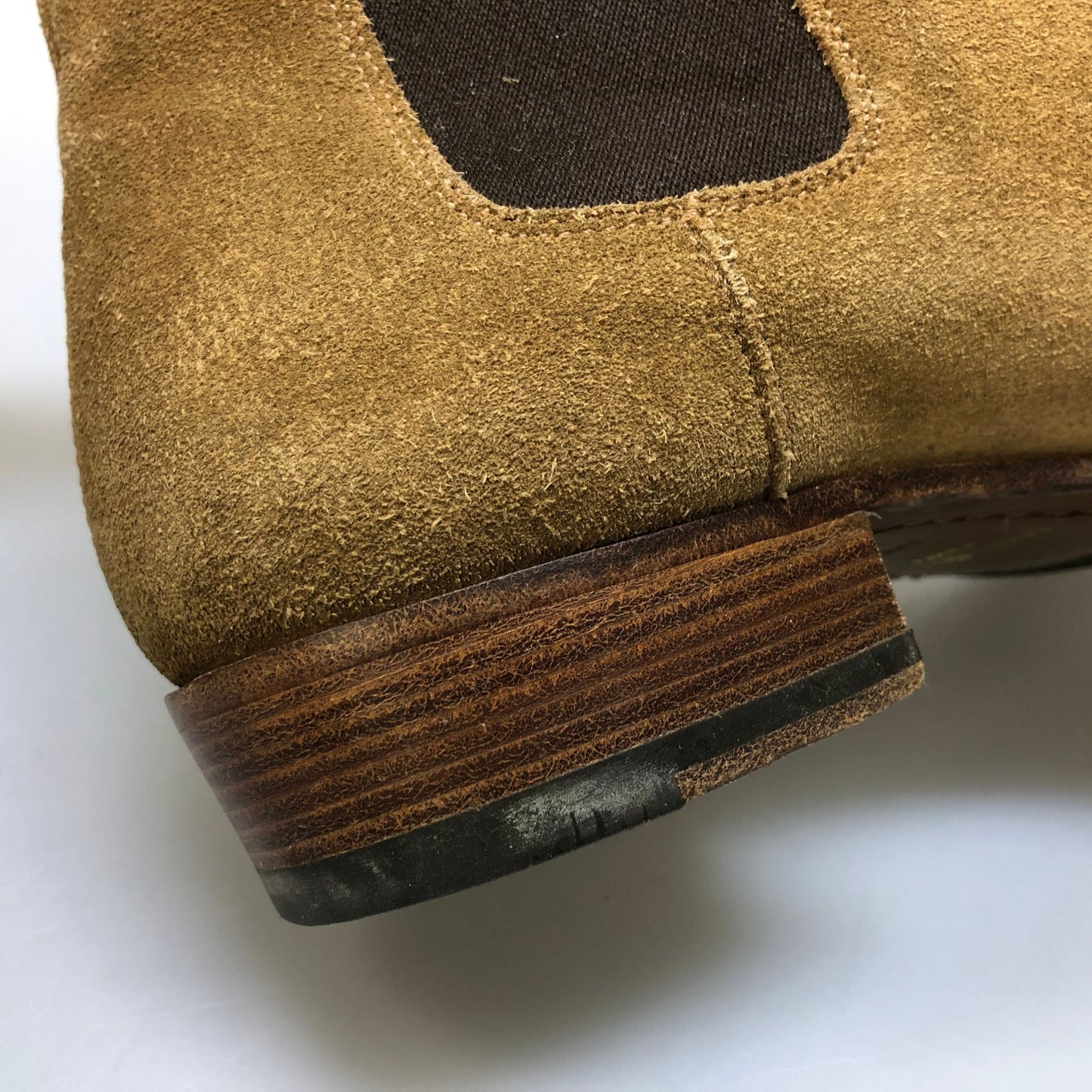 サンローラン パリ サイドゴアブーツ スエード ベージュ サイズUK40.5 SAINT LAURENT  PARIS 約26.5cm【AFC3】