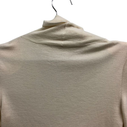 美品◆フォクシー ハイネック セーター トップス 肩パット付 ウール100% 33631 レディース サイズ38 ホワイト FOXEY 【AFB38】