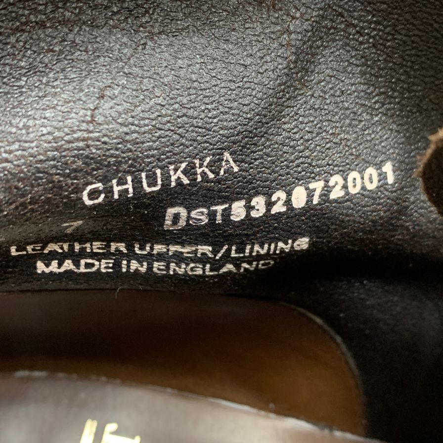 クロケット&ジョーンズ チャッカブーツ スエード ブラウン メンズ サイズ7 CROKETT&JONES CHUKKA ブーツ 約25.5cm【LA】【中古】