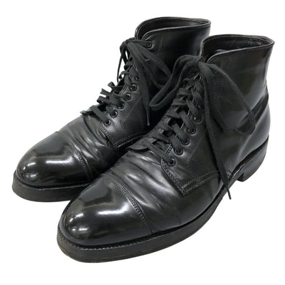 オールデン レザー レースアップブーツ メンズサイズ7ハーフ ブラック Alden 約25.0cm【AFC4】