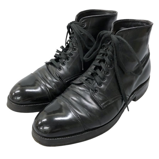 オールデン レザー レースアップブーツ メンズサイズ7ハーフ ブラック Alden 約25.0cm【AFC4】