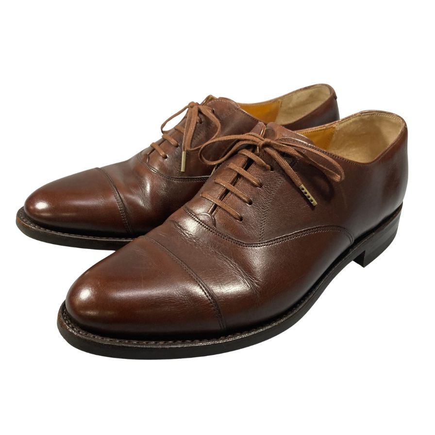 ロイドフットウェア レザーシューズ ストレートチップ カーフ 1213 ブラウン サイズUK7E  Lloyd Footwear ビジネスシューズ 約26.0cm【LA】【中古】