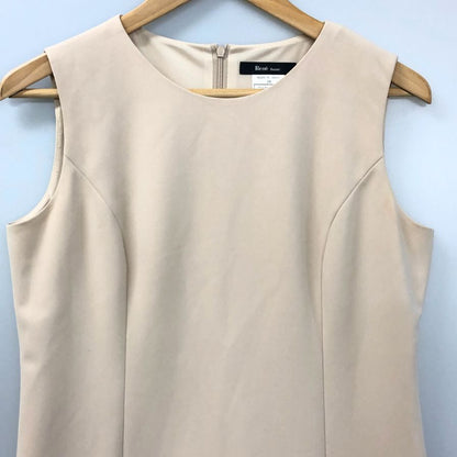 美品◆ルネ ワンピース ノースリーブ リフティングヘム ポリエステル 5716060 ベージュ レディース サイズ38 Rene 【AFB5】