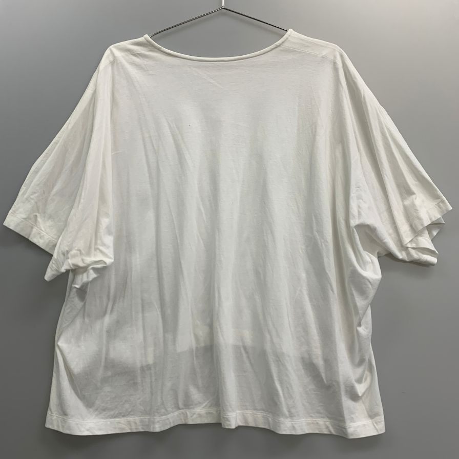 美品◆イッセイ ミヤケ 半袖 カットソー IM21JK7 ホワイト サイズ2 レディース ISSEY MIYAKE 【AFB10】