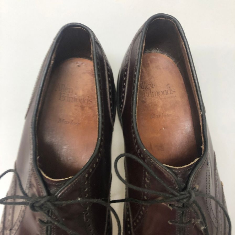 アレンエドモンズ レザーシューズ ウィングチップ マルロー ボルドー メンズ サイズUS10 Allen Edmonds marlow 約28.0cm【AFC45】