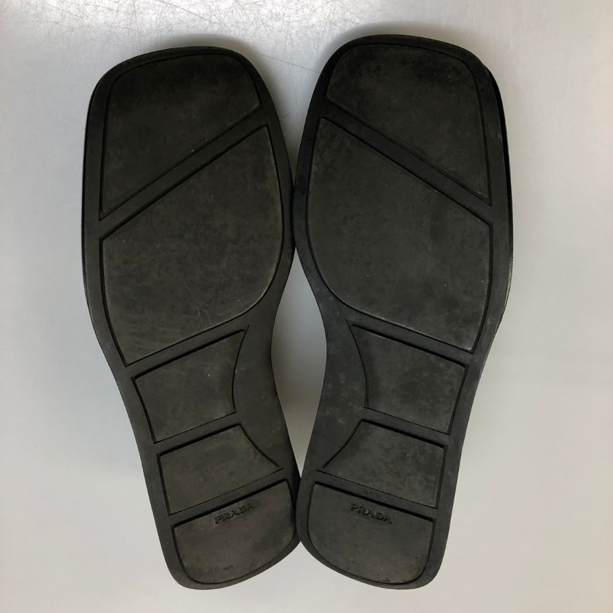 プラダ Uチップ ローファー 883 メンズ サイズ 8ハーフ ブラック PRADA 約26.5cm【AFC29】