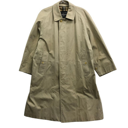 中古◆バーバリー バルカラーコート 旧タグ イングランド製 ライナー付き カーキ メンズ サイズ165 Burberry 【AFA15】
