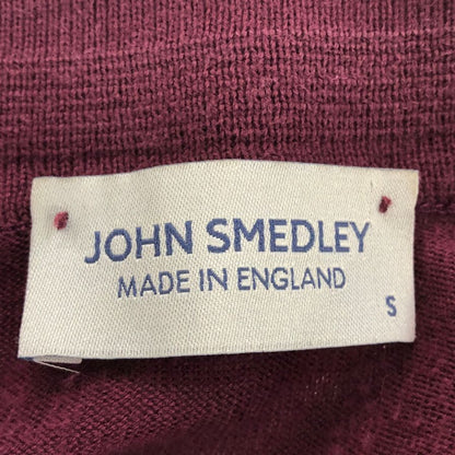 美品◆ジョンスメドレー ニットポロ 半袖 バーカンディ エンジ サイズS JOHN SMEDLEY 【AFB51】