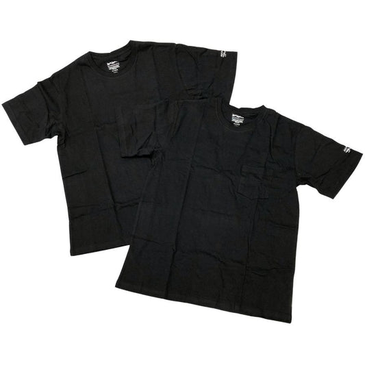 新品同様◆ルイスレザーズ Tシャツ2枚パック Plain Pocket 2 T-shirts Pack ユニセックス サイズM ブラック Lewis Leathers 【AFB51】
