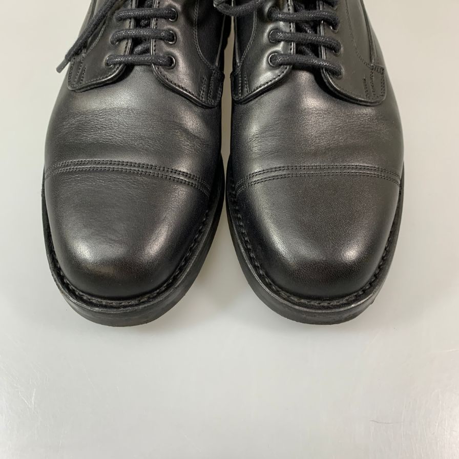 ジョセフチーニー ケンゴンH クロムエクセル ストレートチップ ブラック サイズUK7.5 Joseph Cheaney ビジネスシューズ 約25.5cm【LA】【中古】