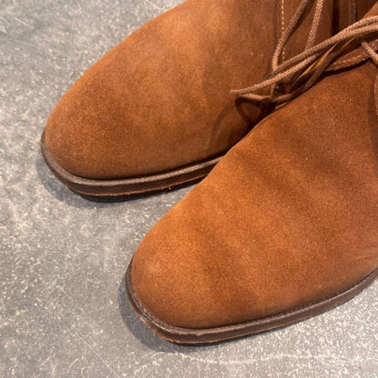 クロケット&ジョーンズ チャッカブーツ チャートシー スエード ブラウン メンズ サイズUK5.5E 224ラスト CROCKETT&JONES ブーツ 約24.0cm【LA】【中古】
