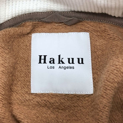 美品◆ハクウ プルオーバーパーカー ダウンドッキング ブラウン サイズL HKD20-JS02 HAKUU 【AFB46】