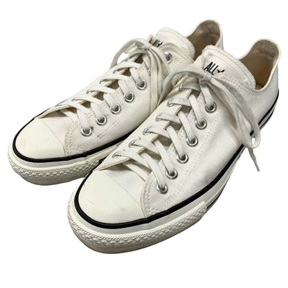 コンバース オールスター メイドイン ジャパン ローカット スニーカー メンズサイズ 9 ホワイト CONVERSE 約27.5cm【AFC45】