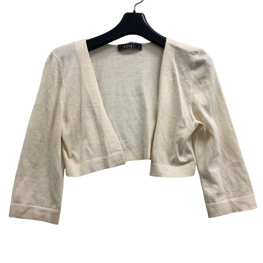 美品◆フォクシー ボレロ カシミヤ×シルク レディース ベージュ サイズ38 FOXEY 【AFB28】