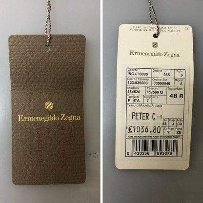新品同様◆エルメネジルド ゼニア 3B テーラードジャケット サイドベンツ ベージュ系 メンズ サイズ48 Ermenegildo Zegna 【AFA18】