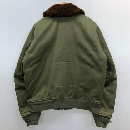 中古◆モニタリー アウター ミリタリージャケット B-15 キャンバス 止水ジップ メンズ サイズ42 カーキ系 monitaly 【AFA13】